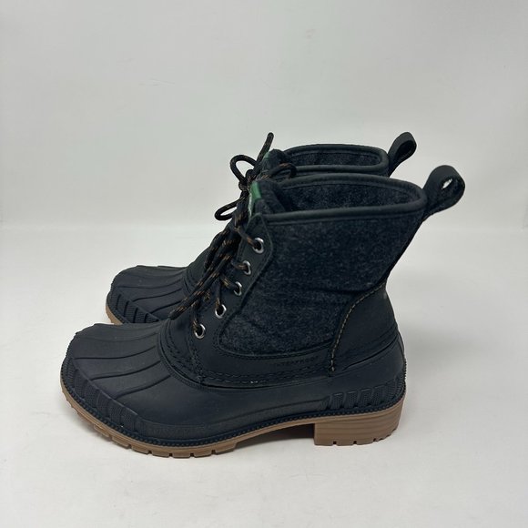 Kamik Sienna Mid Waterproof Black Winter Boot Rubber Wool 200 g Thinsulate - Picture 2 of 16